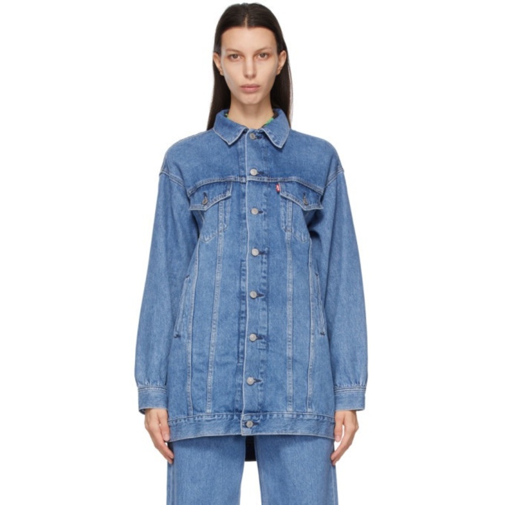 GANNI Blue Levis Edition Denim Oversized Jacket